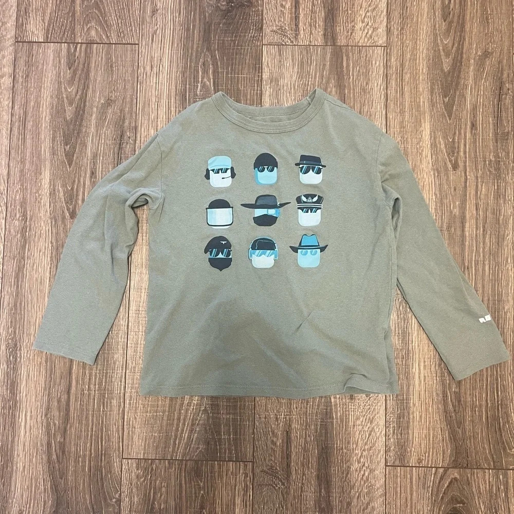 Gap Boys Roblox Long Sleeve Green Shirt Size S 6-7